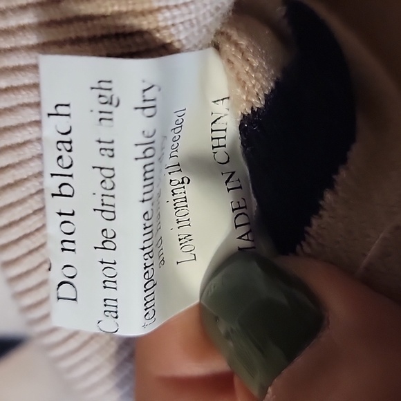 Striped Beige and Black Sweater - Picture 7 of 7